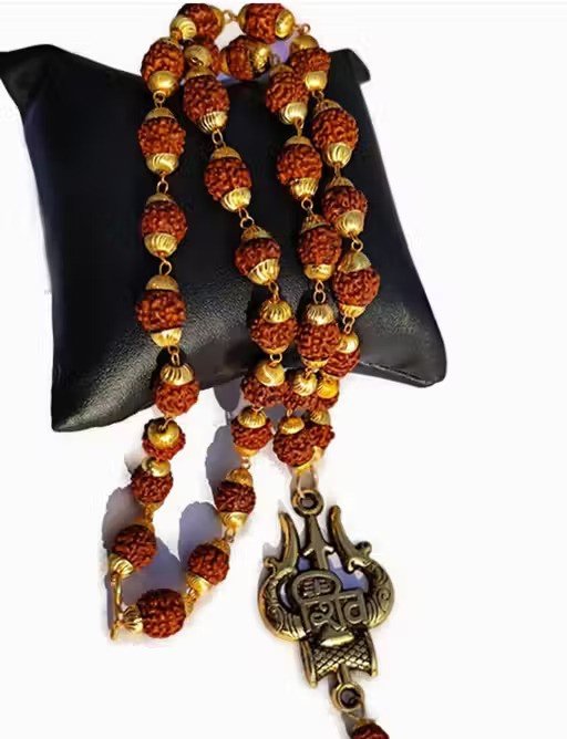 Original 5 Mukhi Rudraksha Cap Mala for Men & Women – Panchmukhi Spiritual Necklace for Daily Wear Bhavishyavani